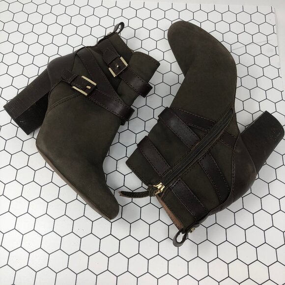 Louise et Cie Brown Leather Seneca Ankle Boots 8.5 - Picture 3 of 8